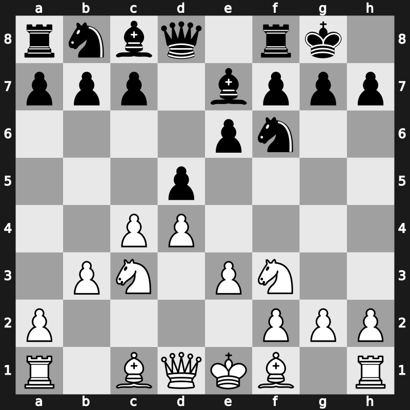 D37f - 4…Be7 5.e3 O-O 6.b3 [-0.09]