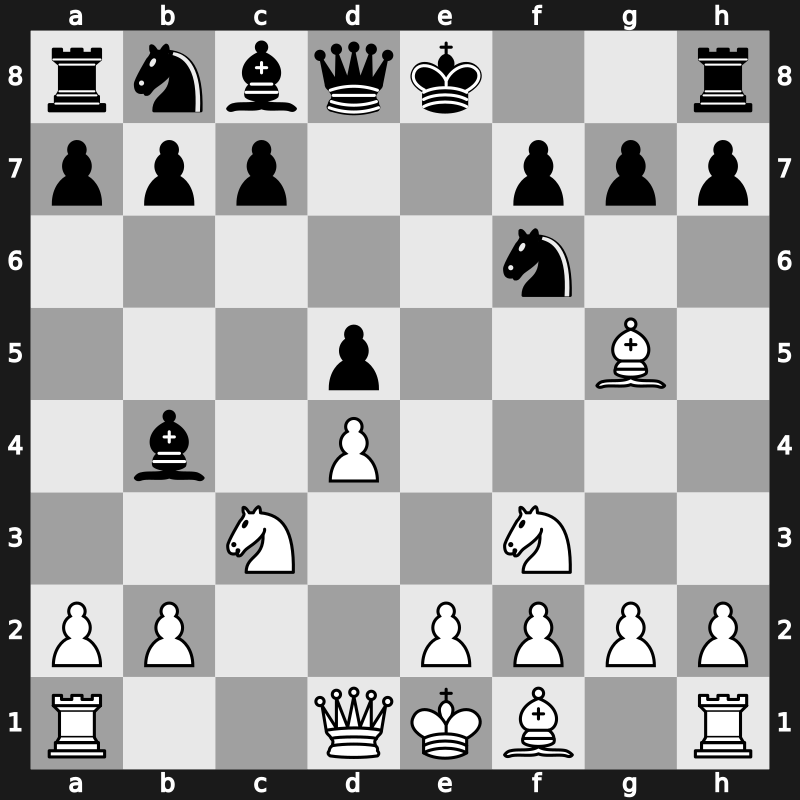 D38f - 5.cxd5 exd5 6.Bg5 - Ragozin [+0.12]
