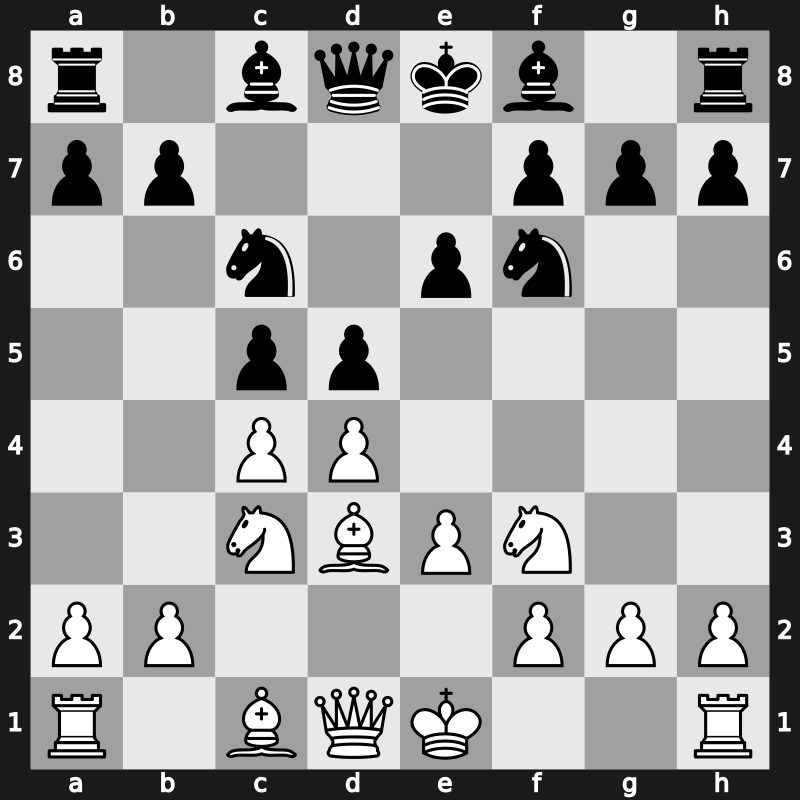 D40g - 5.e3 Nc6 6.Bd3 - Semi-Tarrasch