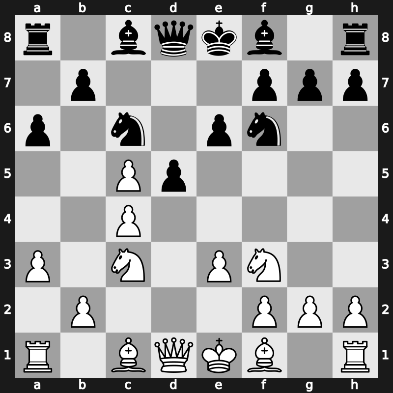 D40q - 5.e3 Nc6 6.a3 a6 7.dxc5 - Semi-Tarrasch