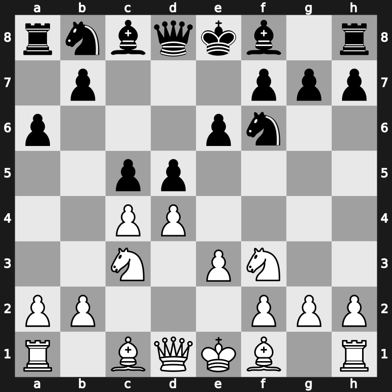 D40d - 5.e3 a6 - Semi-Tarrasch [+0.02]