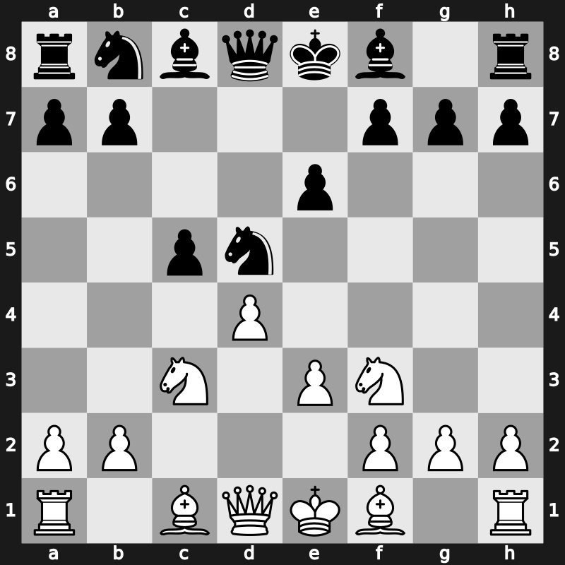 D41p - 5…Nxd5 6.e3 - Semi-Tarrasch