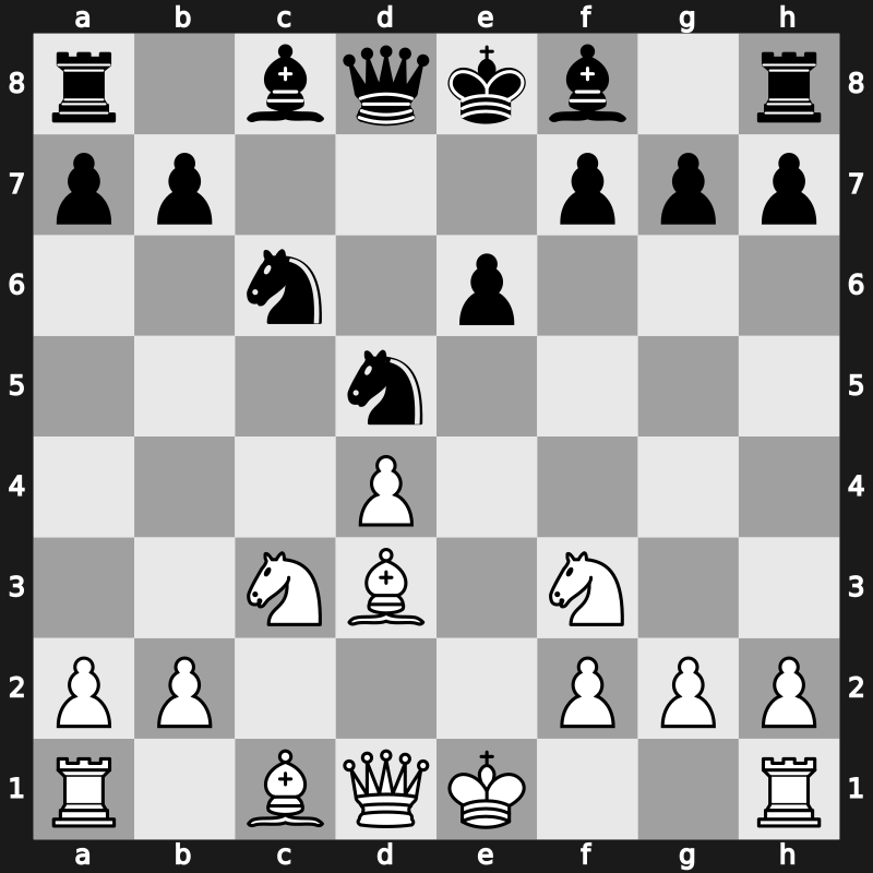 D42d - 7…cxd4 8.exd4 [+0.27]