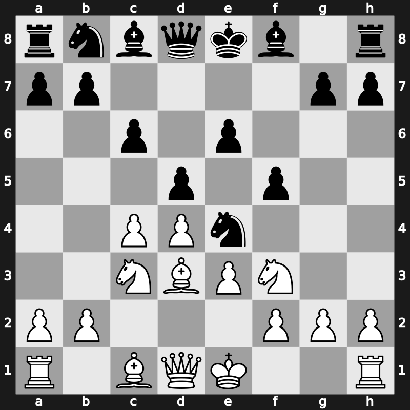 D45d - 5…Ne4 6.Bd3 f5 - Stonewall Defence [+0.58]