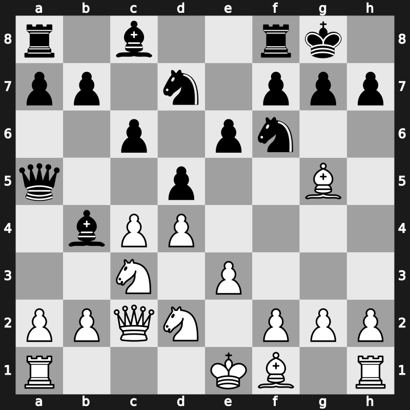 D52l - 6…Qa5 7.Nd2 Bb4 8.Qc2 O-O - Cambridge Springs [+0.22]