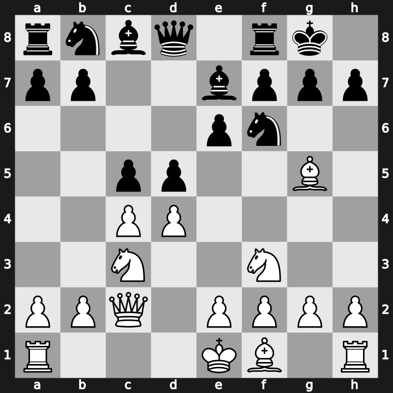 D53o - 5.Nf3 O-O 6.Qc2 c5 [+0.03]