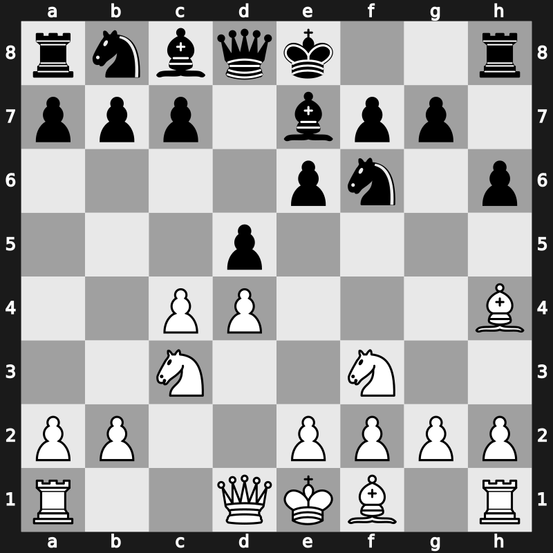 D53h - 5.Nf3 h6 6.Bh4 [+0.14]