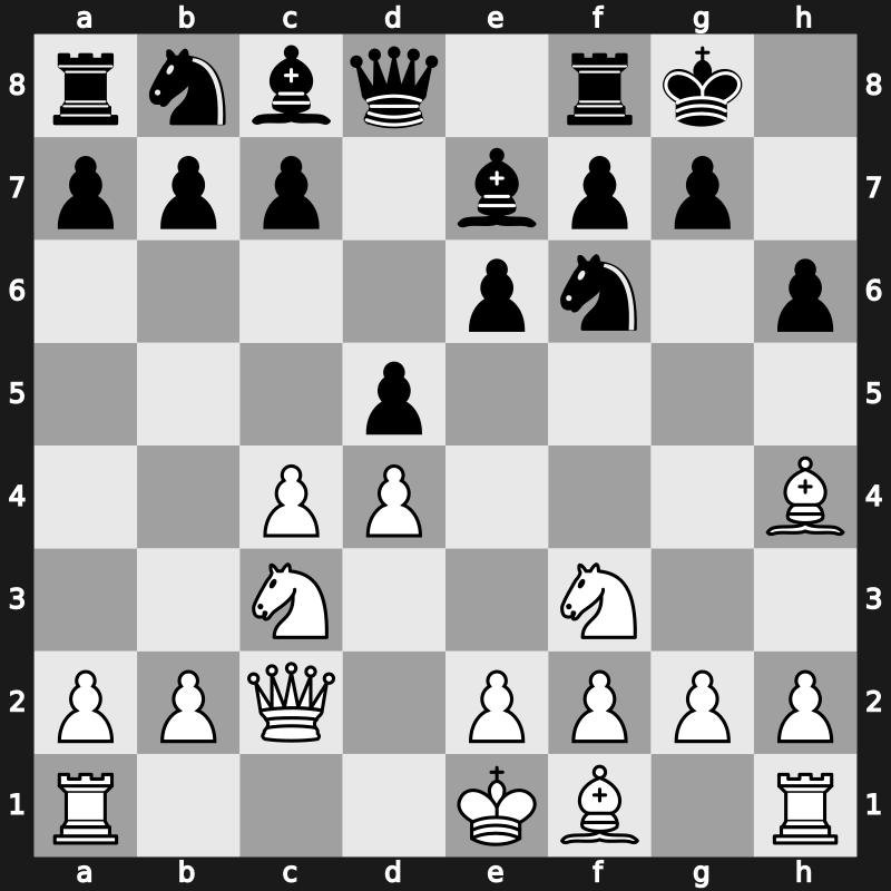 D53j - 5.Nf3 h6 6.Bh4 O-O 7.Qc2 [+0.04]