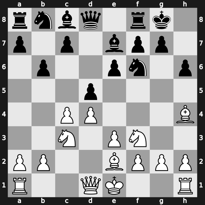 D58k - 8.Be2 - Tartakower [+0.00]