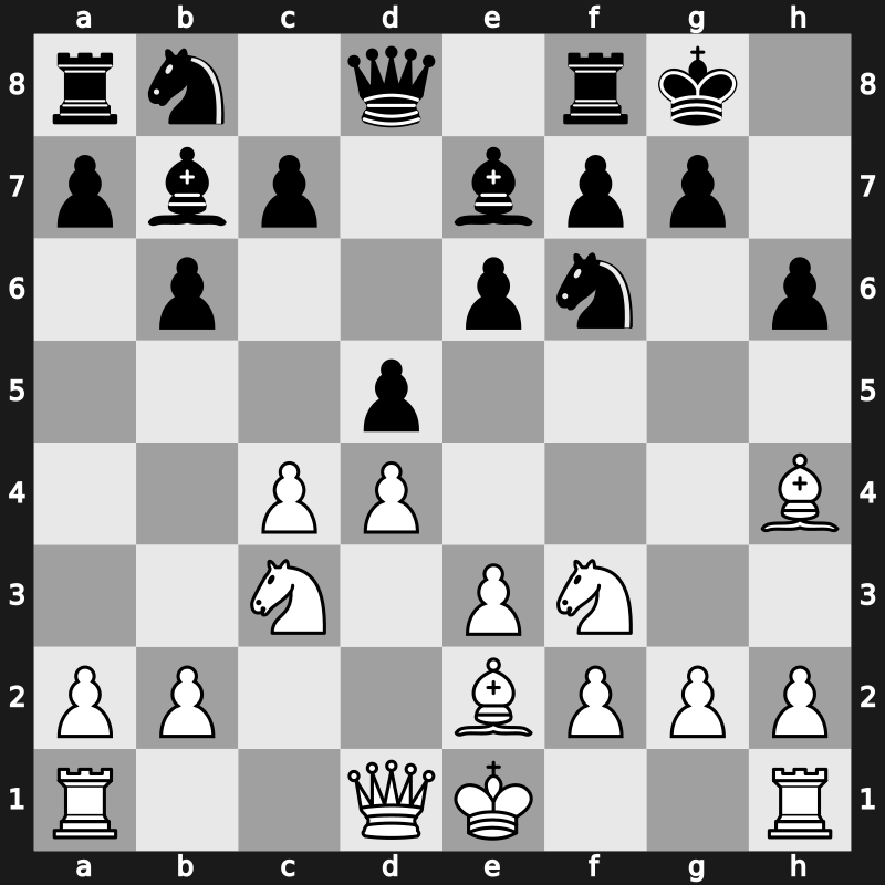 D58k - 8.Be2 Bb7 - Tartakower [-0.01]