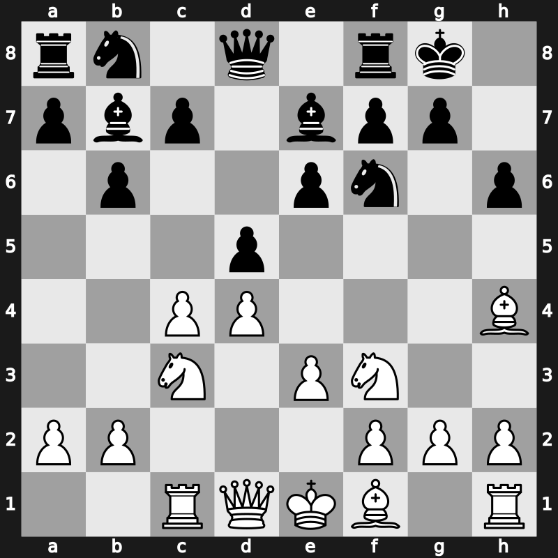 D58p - 8.Rc1 Bb7 - Tartakower [+0.00]