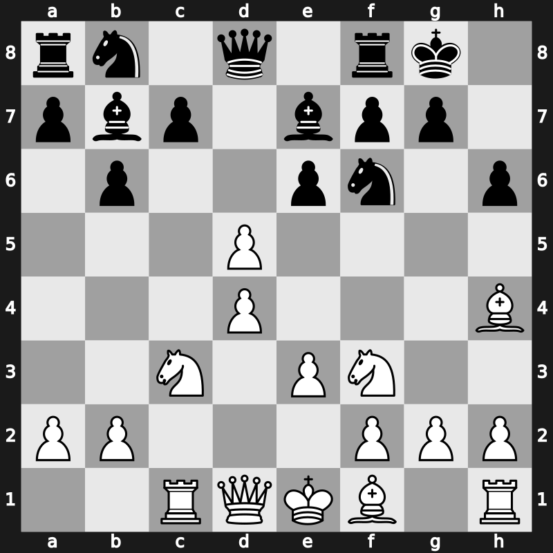D58q - 8.Rc1 Bb7 9.cxd5 - Tartakower
