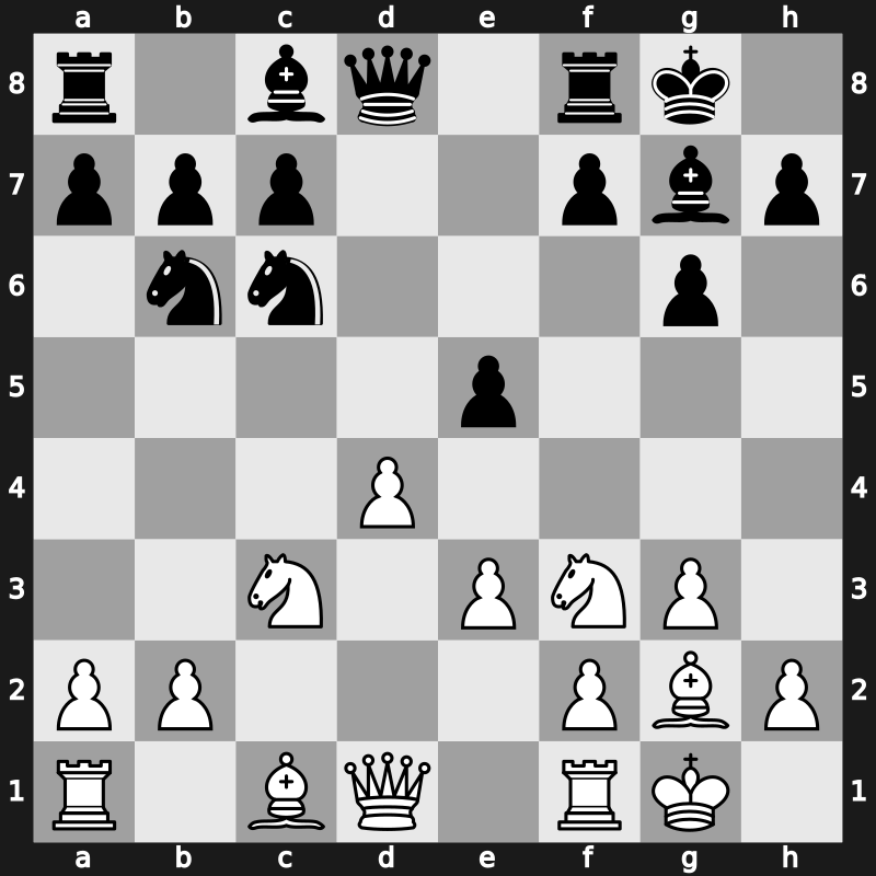 D76e - 8.Nc3 Nc6 9.e3 e5 - Neo-Gruenfeld [+0.42]