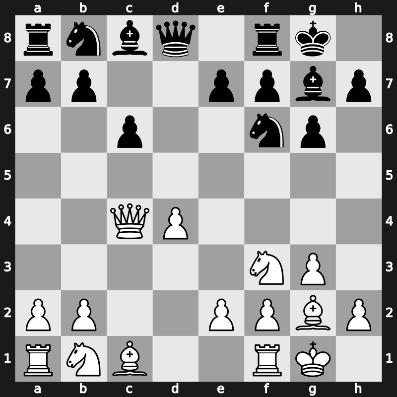 D78j - 7.Qb3 dxc4 8.Qxc4 - Neo-Gruenfeld [+0.29]