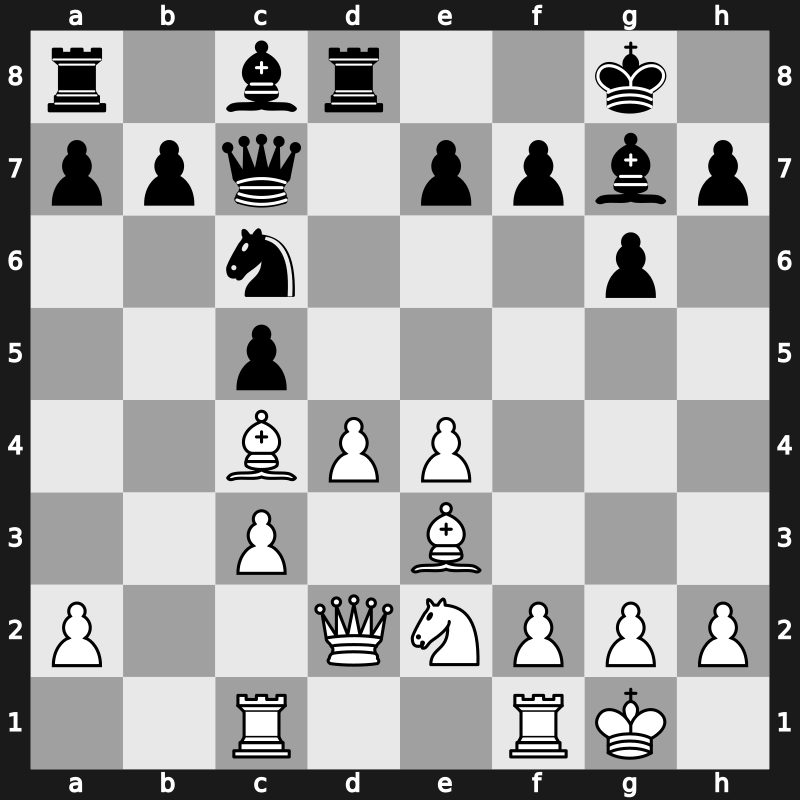 D87l - 9.O-O Nc6 10.Be3 Qc7 11.Rc1 Rd8 12.Qd2 - Classical Exchange [+0.38]