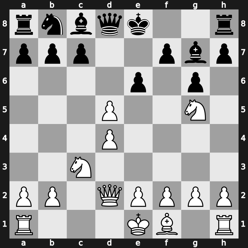 D91l - 5…Ne4 6.cxd5 Nxg5 7.Nxg5 e6 8.Qd2 [-0.06]