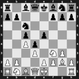 A09j - 2…d4 3.g3 c5 4.Bg2 Nc6 5.d3 e5 - Advance