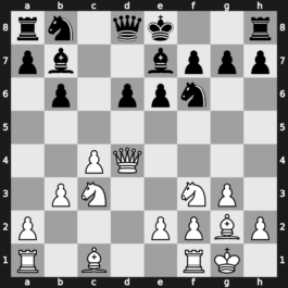 A30v - 2.Nf3 Nf6 3.g3 b6 4.Bg2 Bb7 5.O-O e6 6.Nc3 Be7 7.d4 cxd4 8.Qxd4 d6 9.b3 - Symmetrical Hedgehog [+0.30]