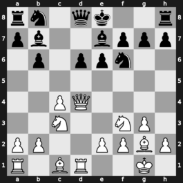 A30w - 2.Nf3 Nf6 3.g3 b6 4.Bg2 Bb7 5.O-O e6 6.Nc3 Be7 7.d4 cxd4 8.Qxd4 d6 9.Rd1 - Symmetrical Hedgehog [+0.27]