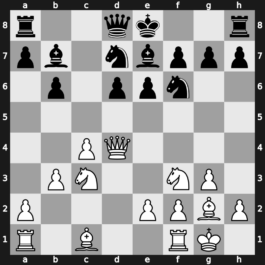 A30v - 2.Nf3 Nf6 3.g3 b6 4.Bg2 Bb7 5.O-O e6 6.Nc3 Be7 7.d4 cxd4 8.Qxd4 d6 9.b3 Nbd7 - Symmetrical Hedgehog [+0.23]