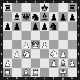 A30y - 2.Nf3 Nf6 3.g3 b6 4.Bg2 Bb7 5.O-O e6 6.Nc3 Be7 7.d4 cxd4 8.Qxd4 d6 9.Rd1 a6 10.b3 Nbd7 11.e4 Qc7 - Symmetrical Hedgehog Flexible Formation [+0.33]