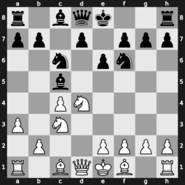 A33f - 6.a3 Bc5 - Symmetrical Two Knights [+0.24]