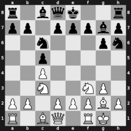 A37d - 5…Nh6 6.O-O [+0.16]