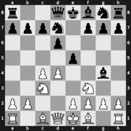 A41h - 2.Nf3 Bg4 3.c4 Nd7 4.Nc3 e5 - Wade Defence [+0.83]