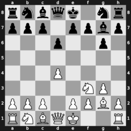 A41e - 2.Nf3 g6 3.g3 Bg7 4.Bg2 - Neo-Old Indian / Modern: [+0.44]