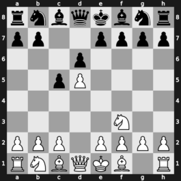 A43s - 2.d5 d6 3.Nf3 - Schmidt