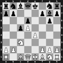 A43i - 2.d5 e6 3.c4 exd5 4.cxd5 d6 5.Nc3 g6 6.e4 Bg7 [+0.59]