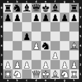 A45t - 2.Bg5 Ne4 3.Bh4 c5 4.f3 - Trompowsky: [-0.20]