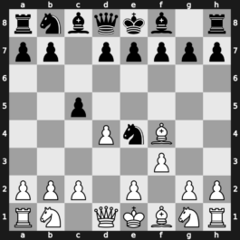 A45y - 2.Bg5 Ne4 3.Bf4 c5 4.f3 - Trompowsky: [+0.61]