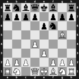 A45m - 2.Bg5 e6 3.e3 - Trompowsky: [+0.12]
