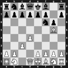 A45e - 2.c3 g6 3.Bg5 - Indian: [+0.15]