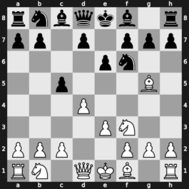 A46u - 2…e6 3.Bg5 c5 4.e3 - Torre Attack: [+0.05]