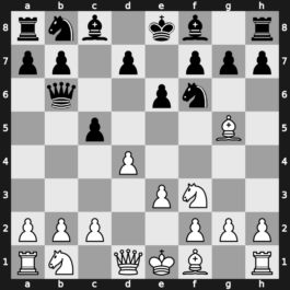 A46u - 2…e6 3.Bg5 c5 4.e3 Qb6 - Torre Attack: [+0.23]