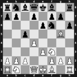 A46w - 2…e6 3.Bg5 c5 4.e3 h6 - Torre Attack: [+0.05]