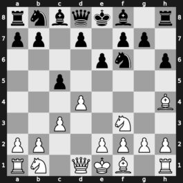 A46t - 2…e6 3.Bg5 c5 4.c3 h6 5.Bh4 - Torre Attack: [-0.05]