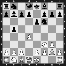 A46m - 2…e6 3.g3 b5 4.Bg2 Bb7 [+0.16]