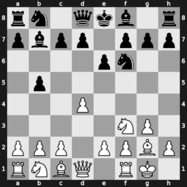 A46n - 2…e6 3.g3 b5 4.Bg2 Bb7 5.O-O [+0.15]