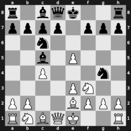 A52g - 4.Nf3 Bc5 5.e3 Nc6 6.Be2 - Adler [+0.50]