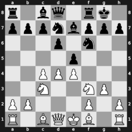 A55e - 5…Be7 6.g3 O-O [+0.77]