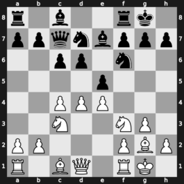 A55e - 5…Be7 6.g3 c6 7.Bg2 O-O 8.O-O Qc7 [+0.86]