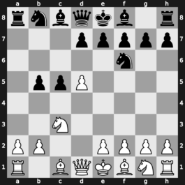 A57s - 4.cxb5 a6 5.Nc3 axb5 - Zaitsev [+0.15]