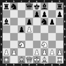 A58i - 5…Bxa6 6.Nc3 d6 7.Nf3 g6 - Accepted