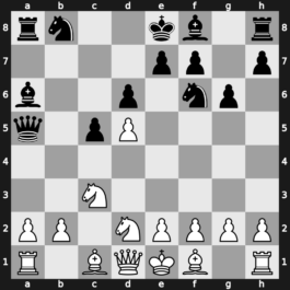 A58j - 5…Bxa6 6.Nc3 d6 7.Nf3 g6 8.Nd2 Qa5 - Accepted [+0.33]