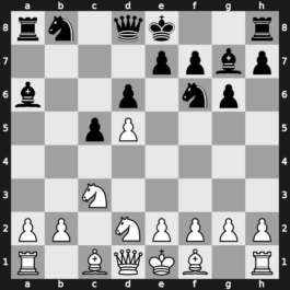 A58j - 5…Bxa6 6.Nc3 d6 7.Nf3 g6 8.Nd2 Bg7 - Accepted [+0.47]