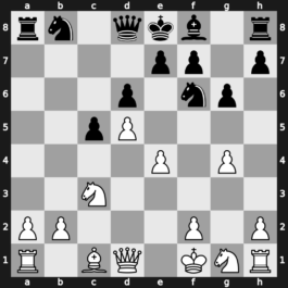 A59g - 7…Bxf1 8.Kxf1 g6 9.g4 - Line [+0.15]