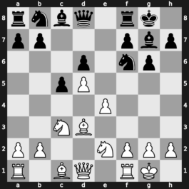 A65g - 6…g6 7.Bd3 Bg7 8.Nge2 O-O 9.O-O [+0.62]